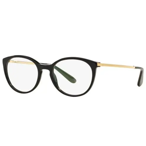 Dolce Gabbana DG3242 501 Black Round Women`s 50 mm Eyeglasses
