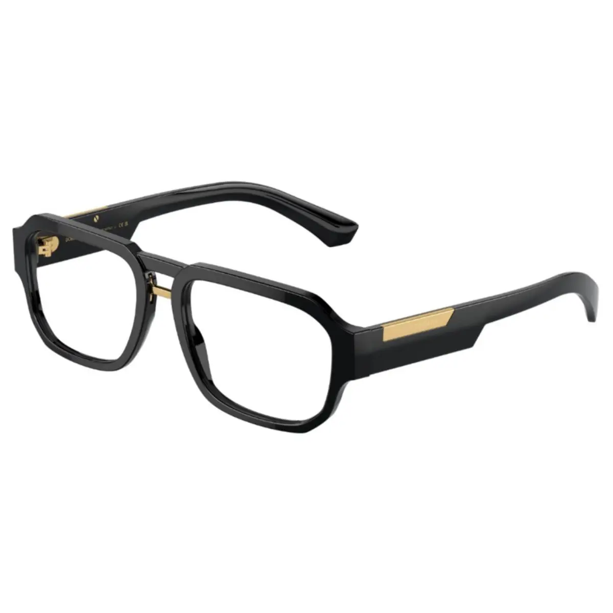 Dolce Gabbana Eyeglasses DG 3389 501 55-18 145 Black Gold Aviator Frames