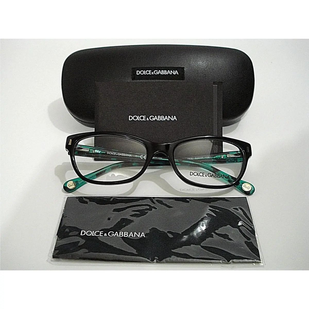 Dolce Gabbana DD 1205 DG1205 1826 Black/green Eyeglasses Rx-able Frame