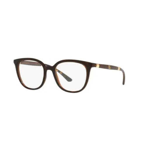 Dolce Gabbana DG5080 3185 52 Havana Transparent Brown Optical Eyeglasses