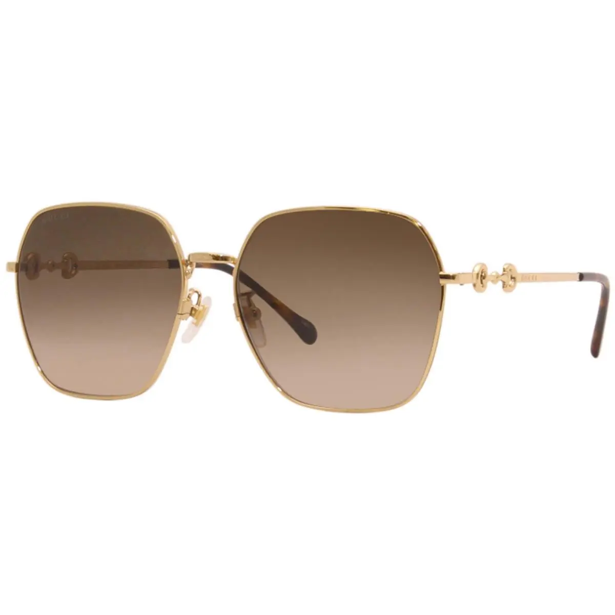 GG0882SA 002 Sunglasses Women`s Gold/brown Gradient Fashion Square 60mm by Gucci