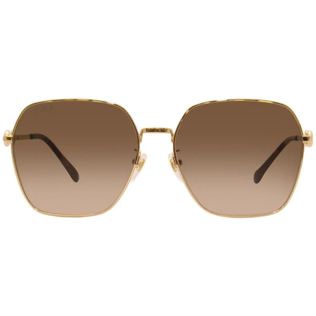 Gucci GG0882SA 002 Sunglasses Women`s Gold/brown Gradient Fashion Square 60mm