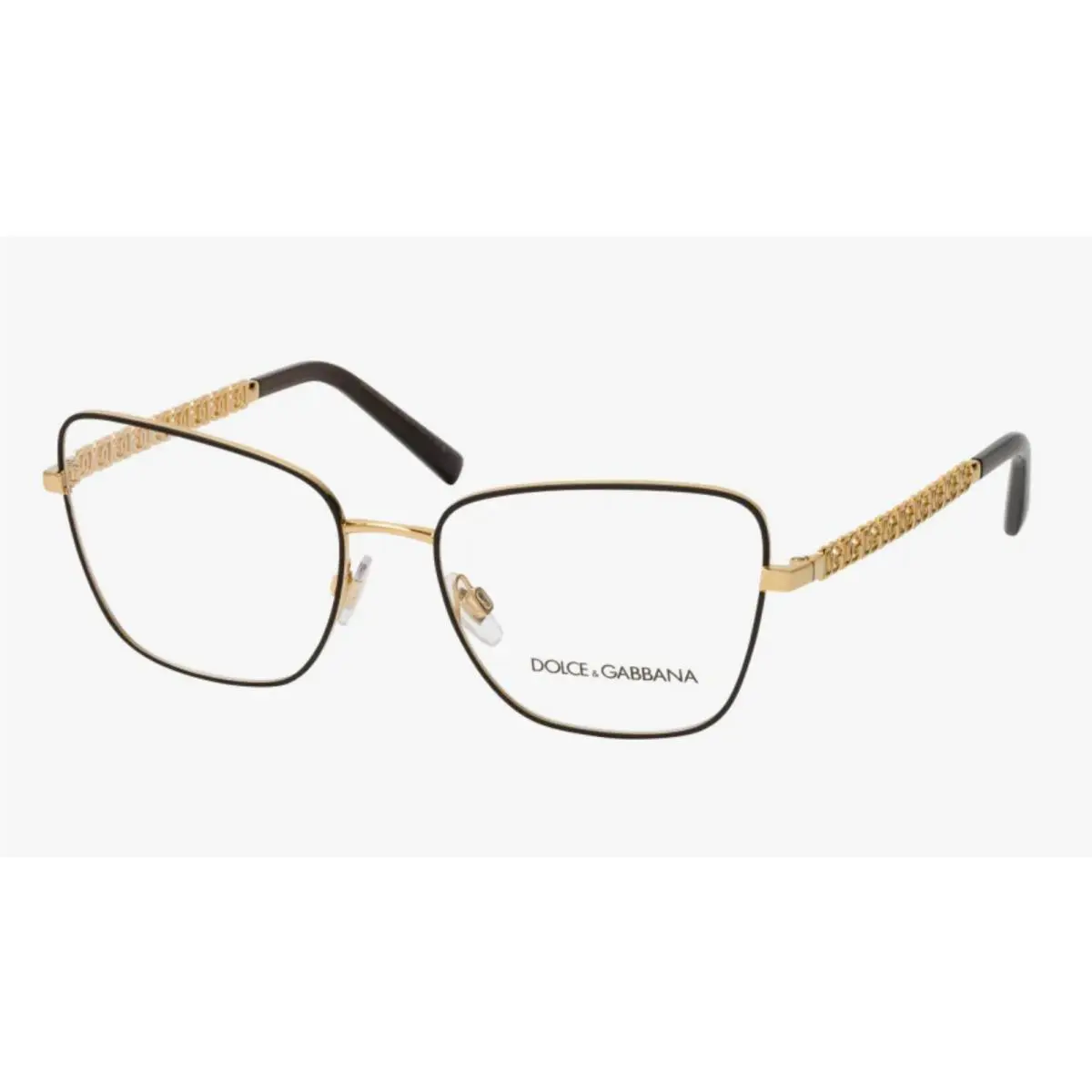 Dolce Gabbana Eyeglasses DG 1346 1311 55-17 140 Matte Black Gold Frames