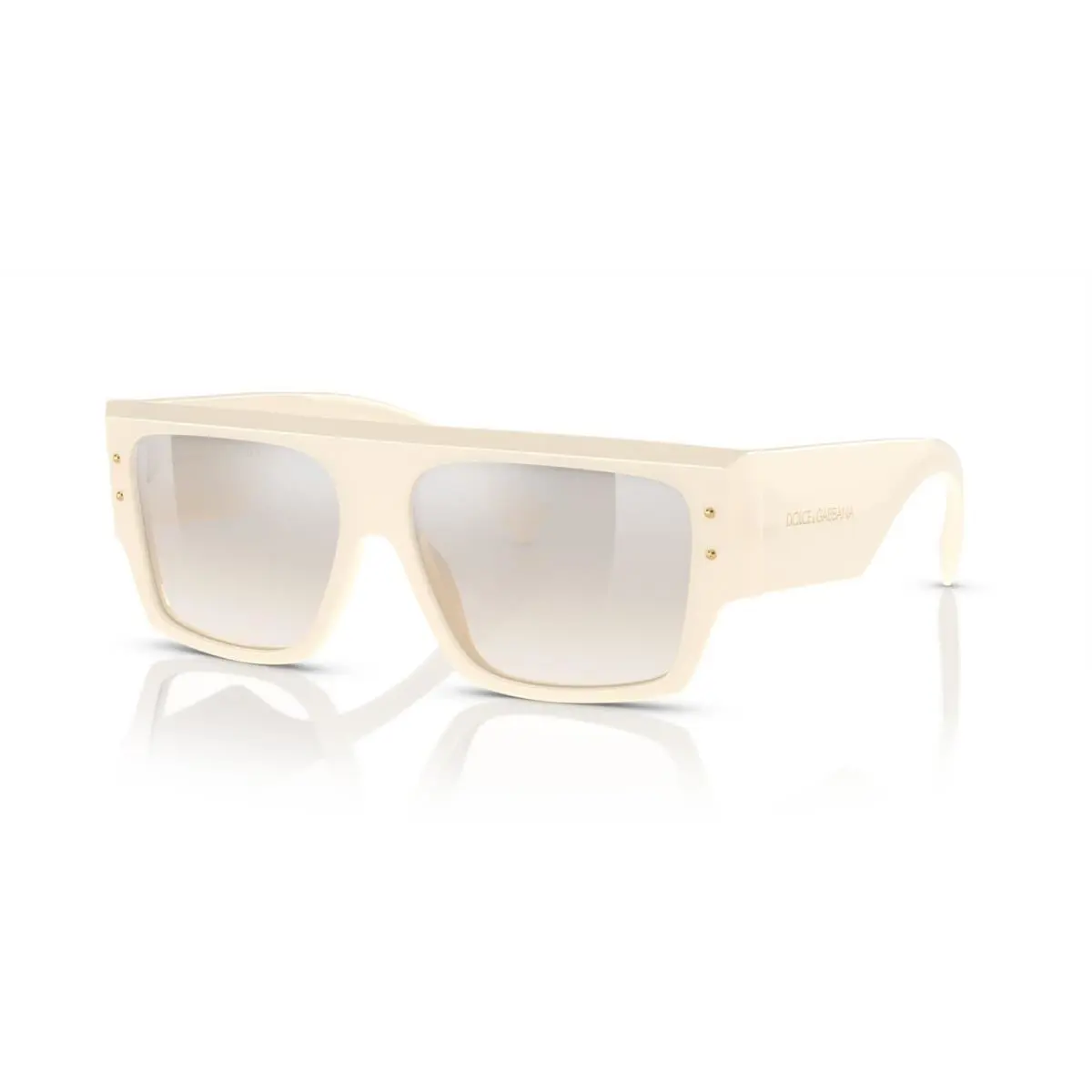 Dolce Gabbana DG 4459 Ivory/yellow Silver Mirrored 3427/J6 Sunglasses