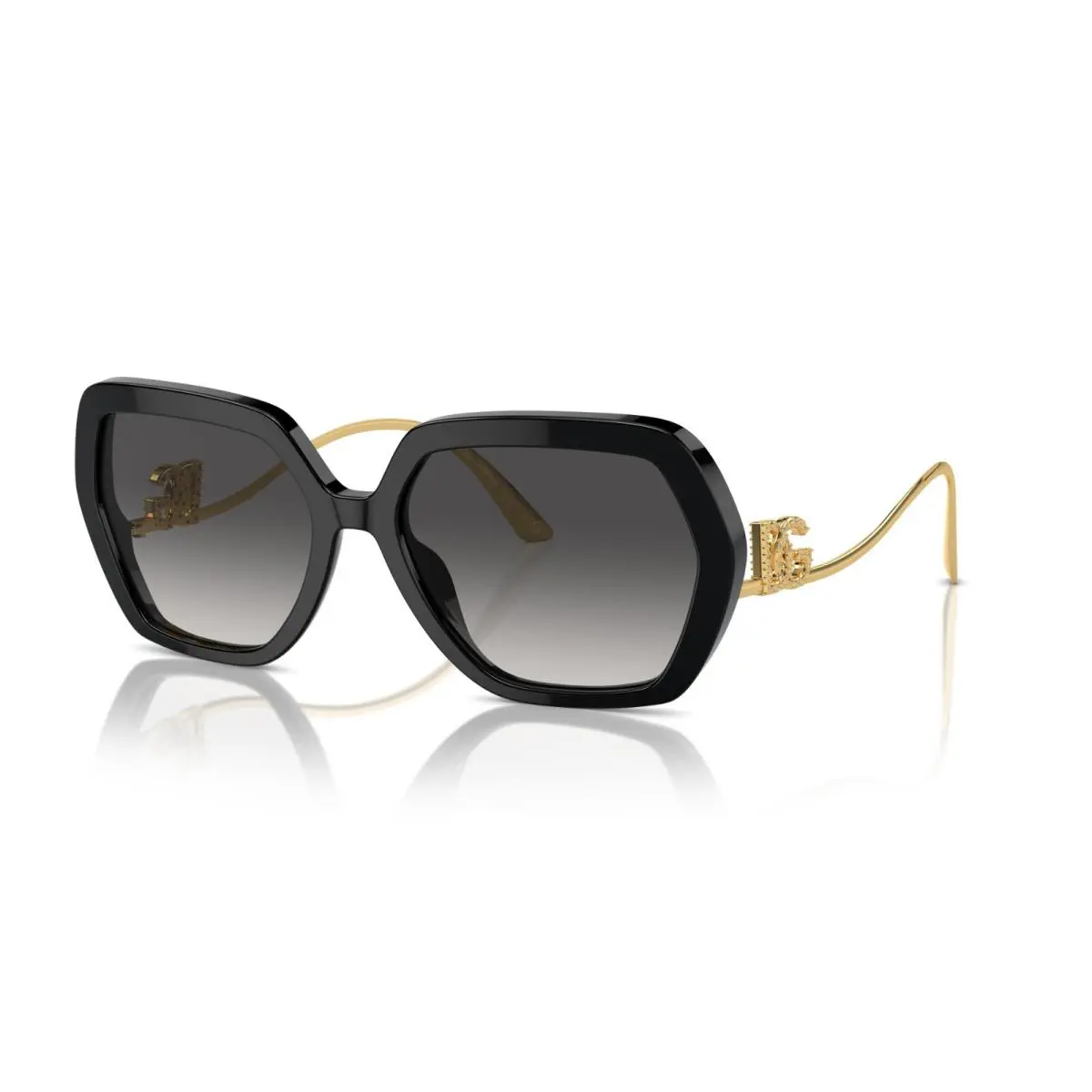 Dolce Gabbana DG 4468B Black and Gold/grey Shaded 501/8G Sunglasses