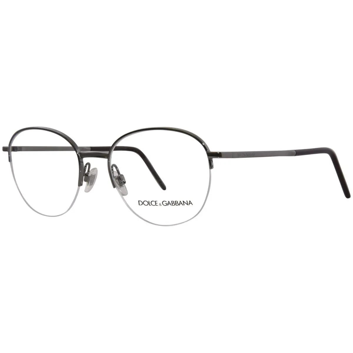 Dolce Gabbana DG1329 1335 Eyeglasses Men`s Bronze Semi Rim Round Shape 53mm