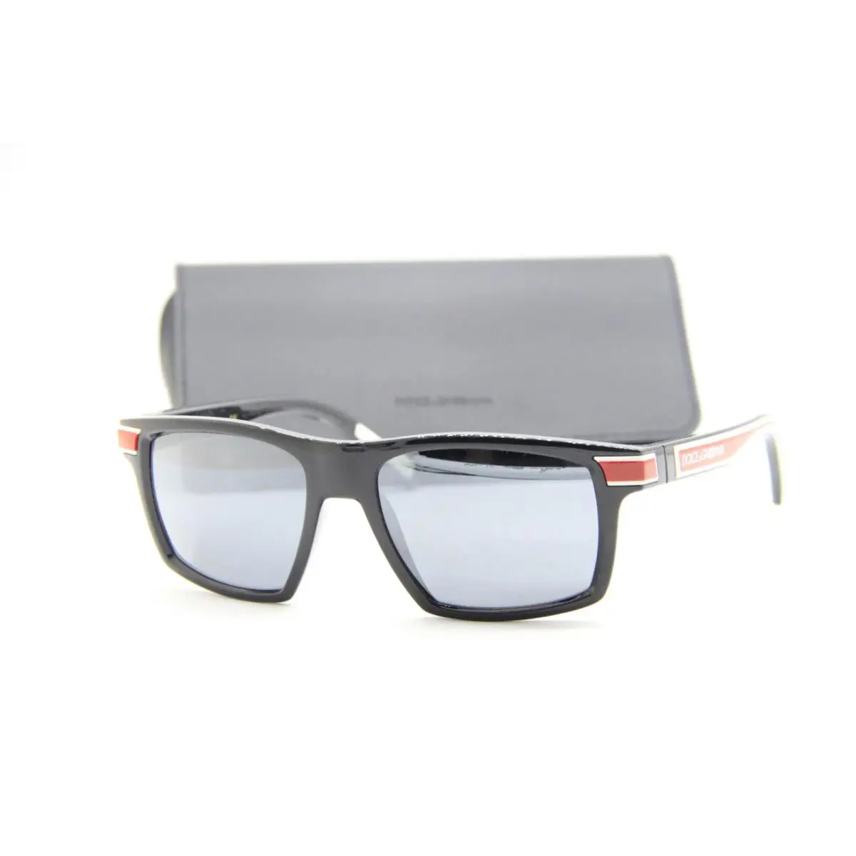 Dolce Gabbana DG 6160 501/6G Black White Sunglasses W/case 54-17