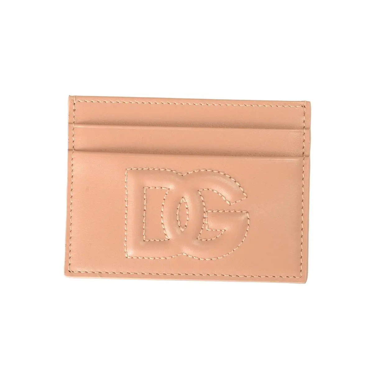 Dolce Gabbana Powder Pink Leather Logo Card Case