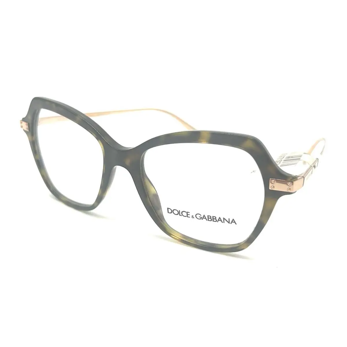 Dolce Gabbana Butterfly Eyeglasses DG 3311 502 53-17 Tortoise Gold Frame Optical