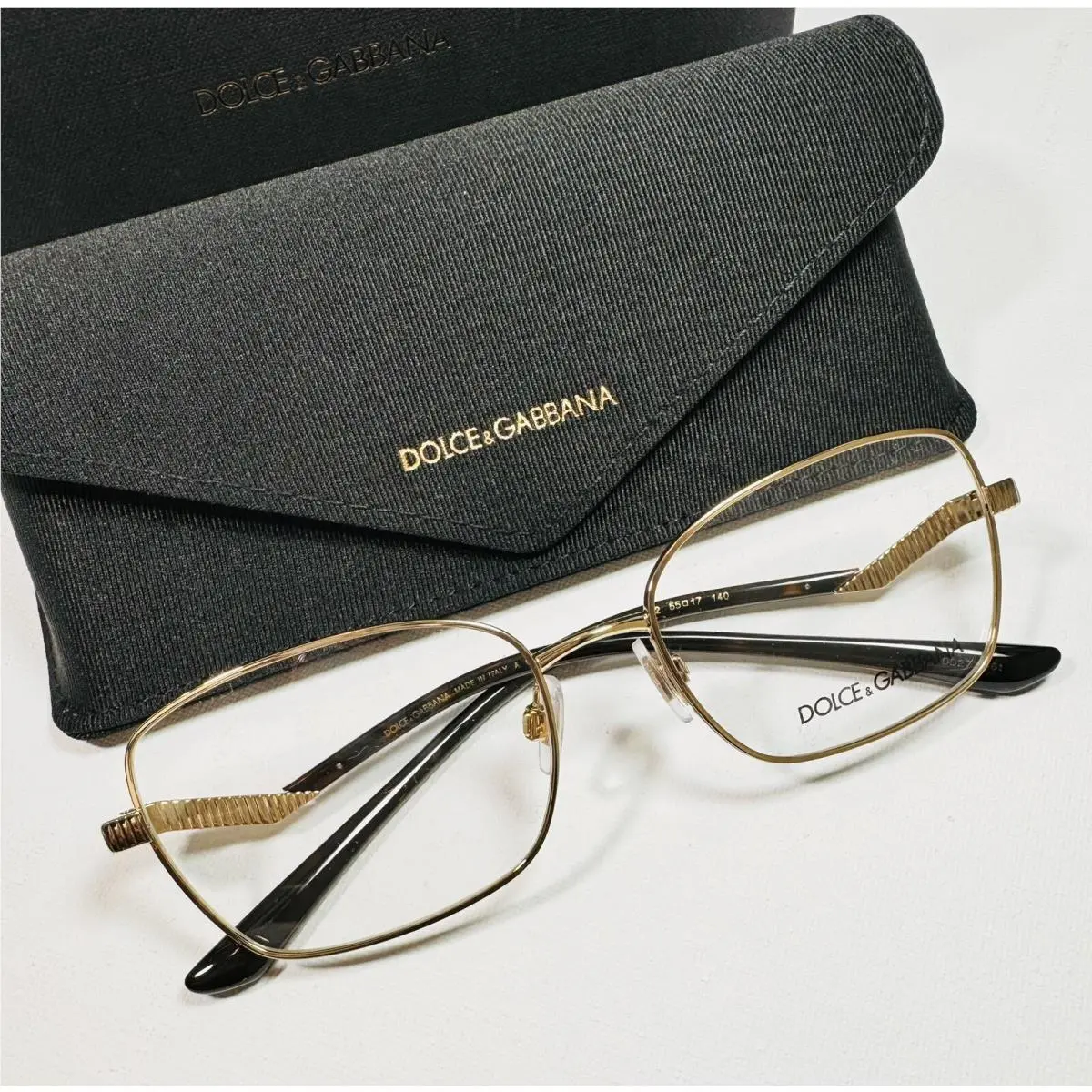 Dolce Dolce & Gabbana DG 1334 Gabbana DG 1334 02 Golden Women Metal Eyeglasses Frame 55-17