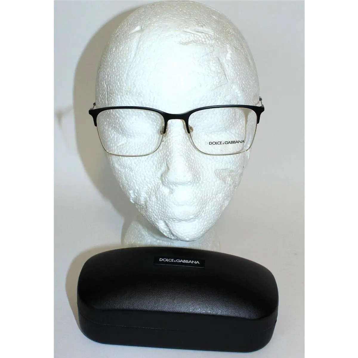 Dolce Gabbana Men`s Eyeglasses DG1289 Matte Black/pale Gold 1305 54-17-145