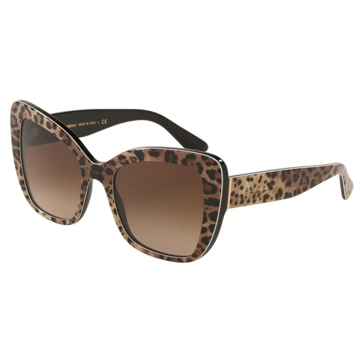 Dolce Gabbana Printed DG 4348 Leo Brown/brown Shaded 3163/13 Sunglasses