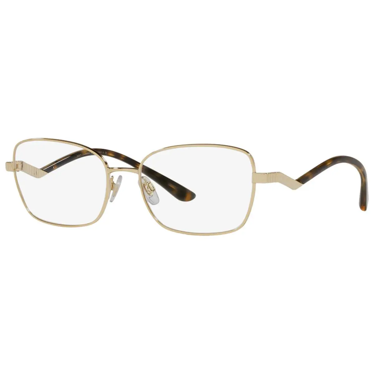 Dolce Gabbana Women`s Gold-tone Square Eyeglass Frames- DG1334 02 53 - Italy