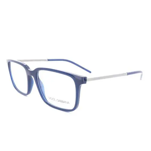 Dolce Gabbana Eyeglasses DG 5099 3094 53-18 145 Blue Chrome Rectangular Frames