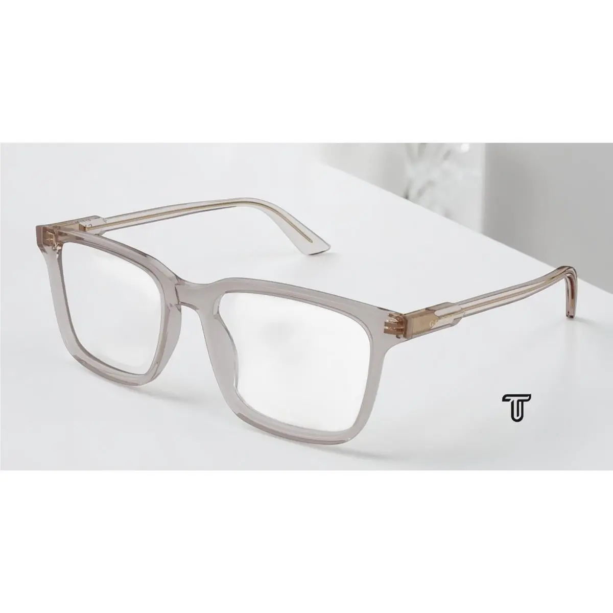 GG1120O 007 Rectangular Squared Grey Demo Lens 55 mm Men`s Eyeglasses by Gucci