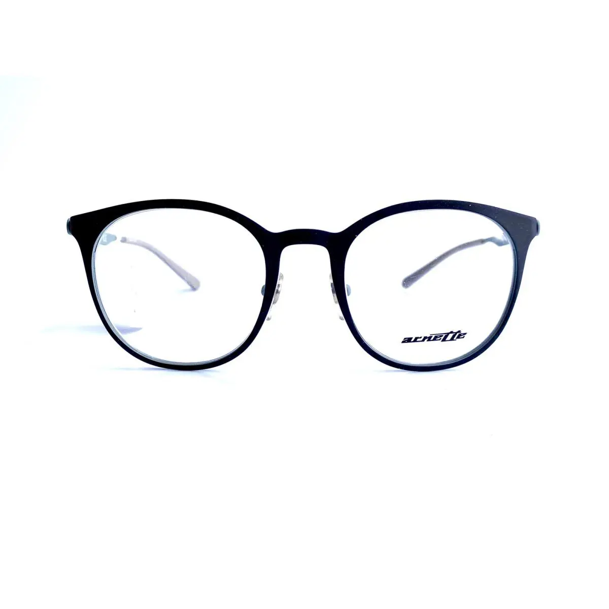 Arnette Oval Black Gray Matte Metal Frame Eyeglasses 6113 687 50 20 140