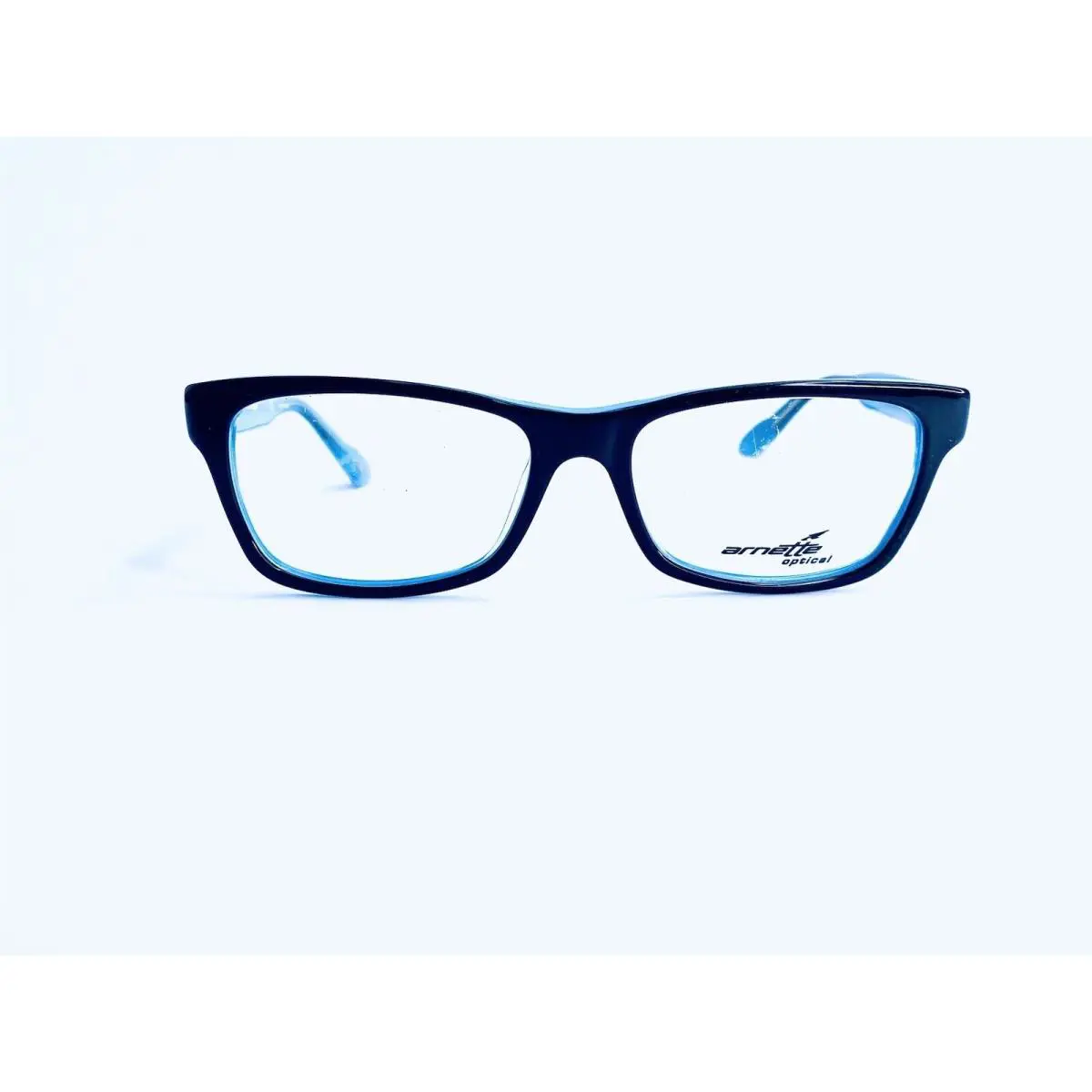 Arnette Black Clear Blue Wayfarer Glasses Mod 7038 1159 51 16 130