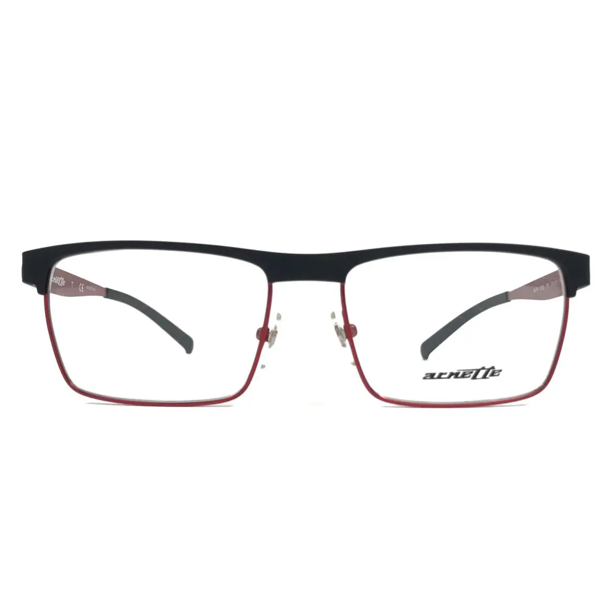Arnette Eyeglasses Frames Shyp 6120 708 Matte Black Red Rectangle 53-17-140