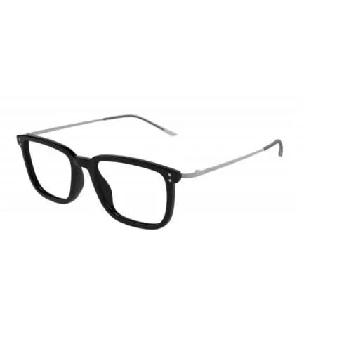 Gucci GG1709O 005 Black/silver Rectangle Men`s Eyeglasses