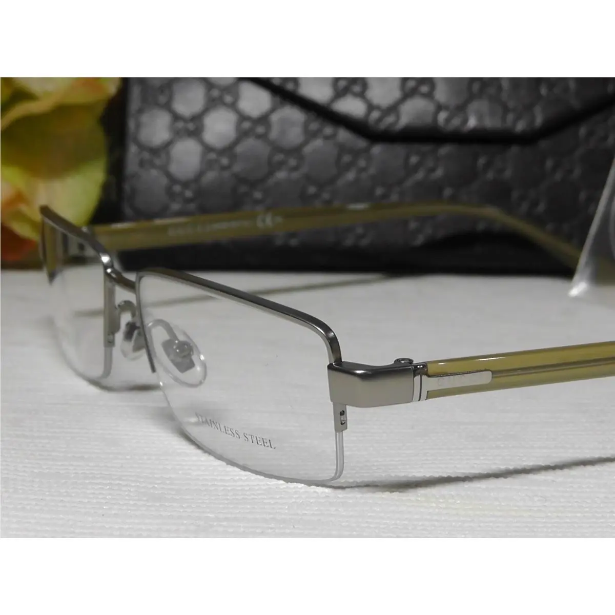 Gucci GG2237 Tfh Ruthenium Sand Rectangular Frame Eyeglasses 54 17 140