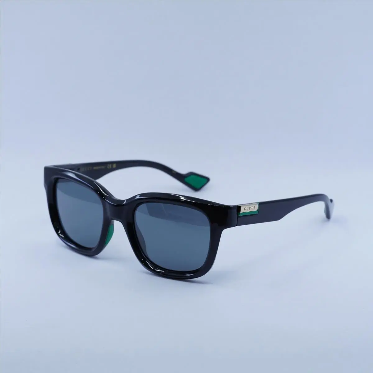 Gucci GG1621S 001 Shiny Black/gradient Grey Silver Mirror 53-21-145