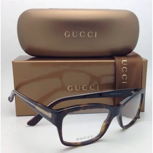 Gucci Eyeglasses GG 3205 0O2 53-16 Havana Olive Frames w/ Demo Lenses