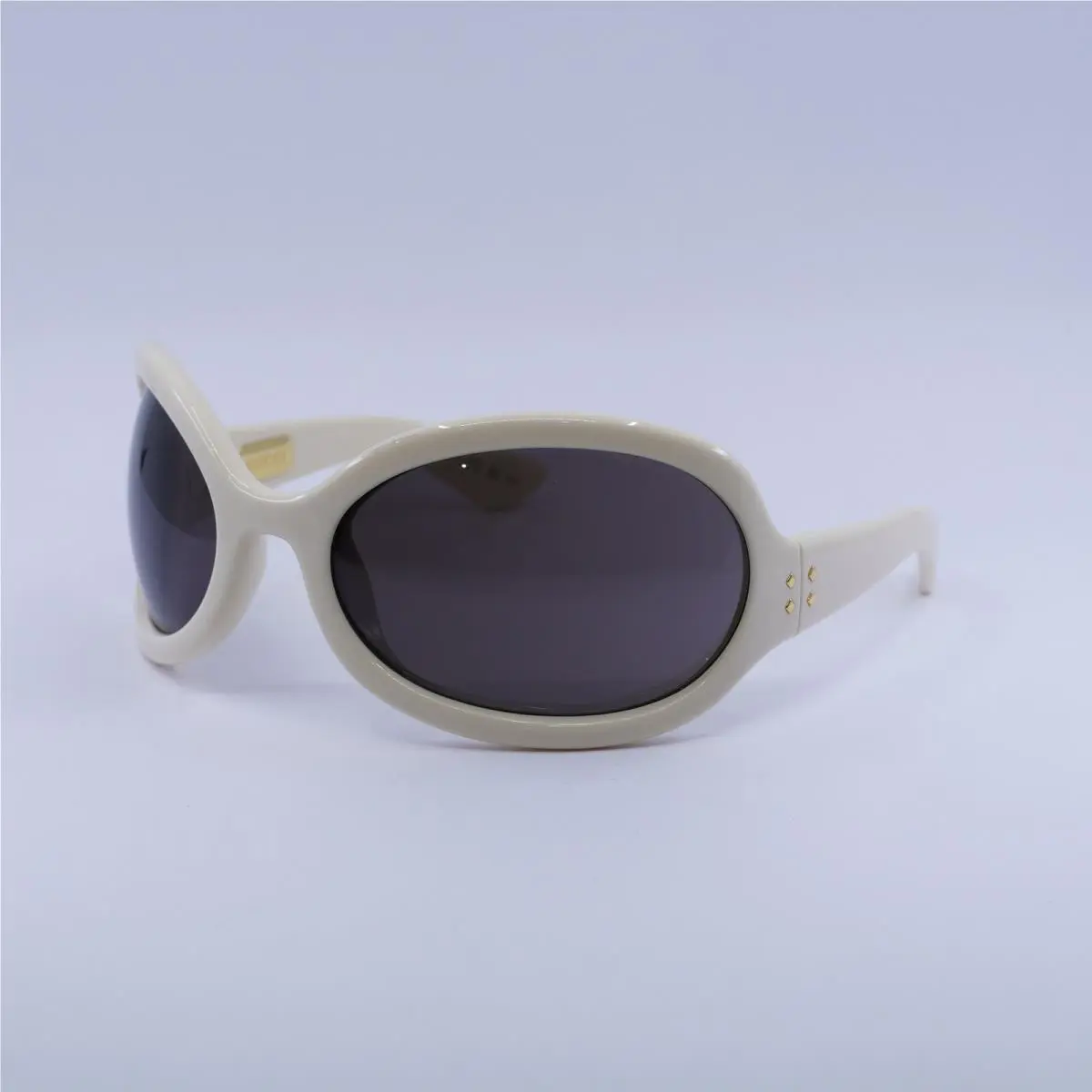Gucci White Brown Unisex Angular Mask 1381 Chunky Bold Gg1381S Sunglasses 003