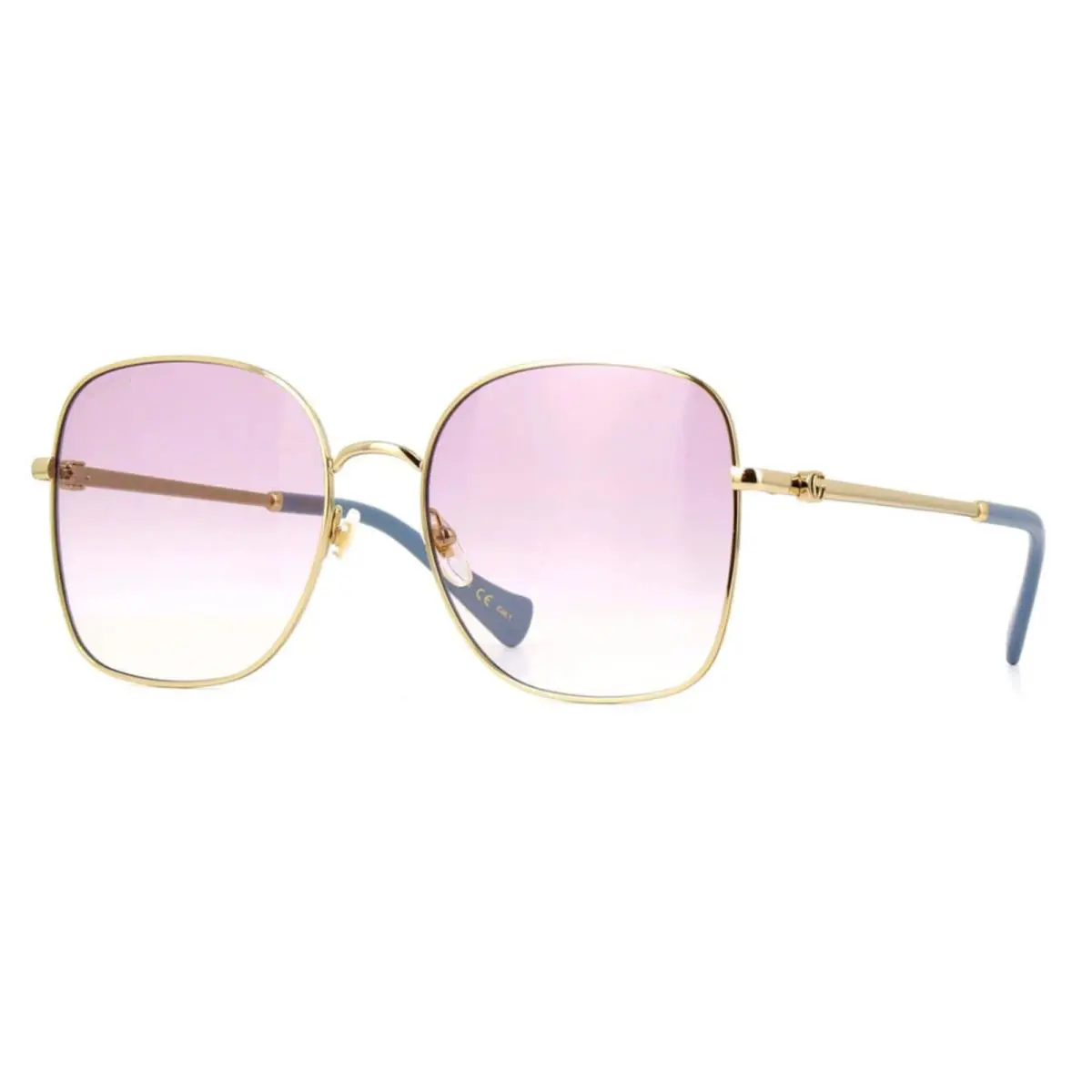 Gucci Women GG1143S-003 Gold Frame / Pink Gradient Lens Sunglasses - Frame: Gold, Lens: Pink
