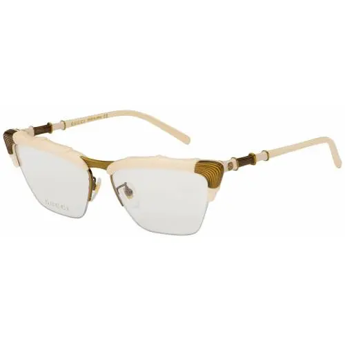 GG0660O 002 Beige Bronze Bamboo Organic Eyeglasses Women Optical Frame by Gucci