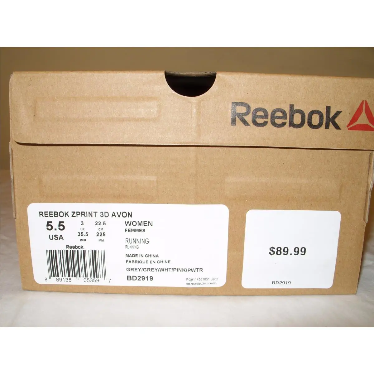 Reebok shoes - BD2919 - BD2919 - Grey/White/Pink/Pewter 9