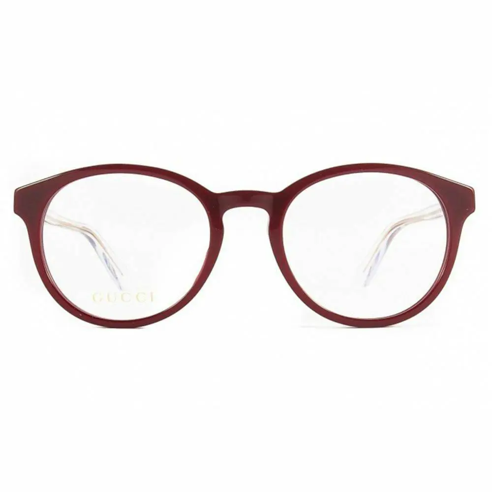 Gucci Round Women`s Eyeglasses Burgundy W/demo Lens GG0485O 004