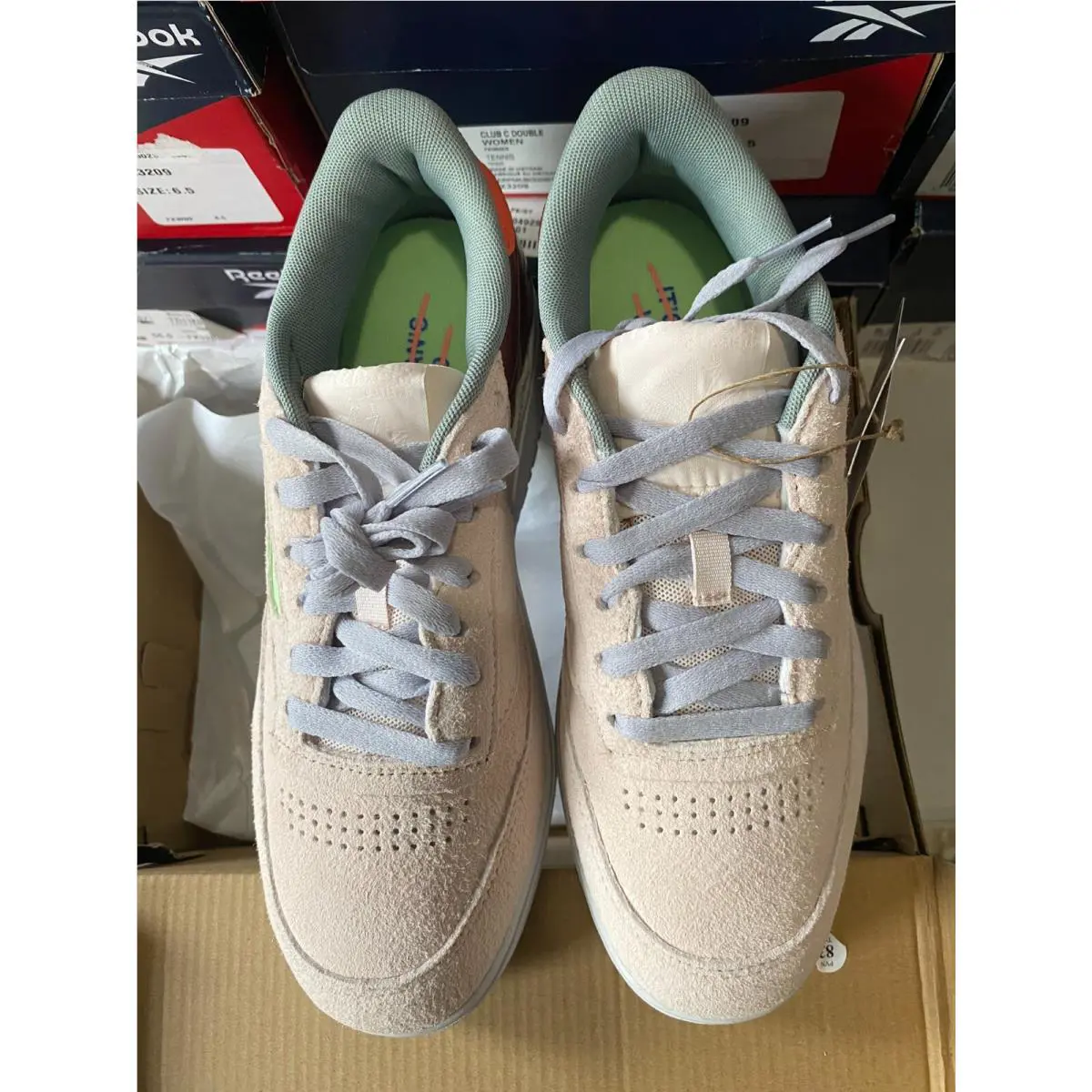 Reebok shoes - Reebok Club C Double - Club Double - FX3209 - White Orange Flare 10