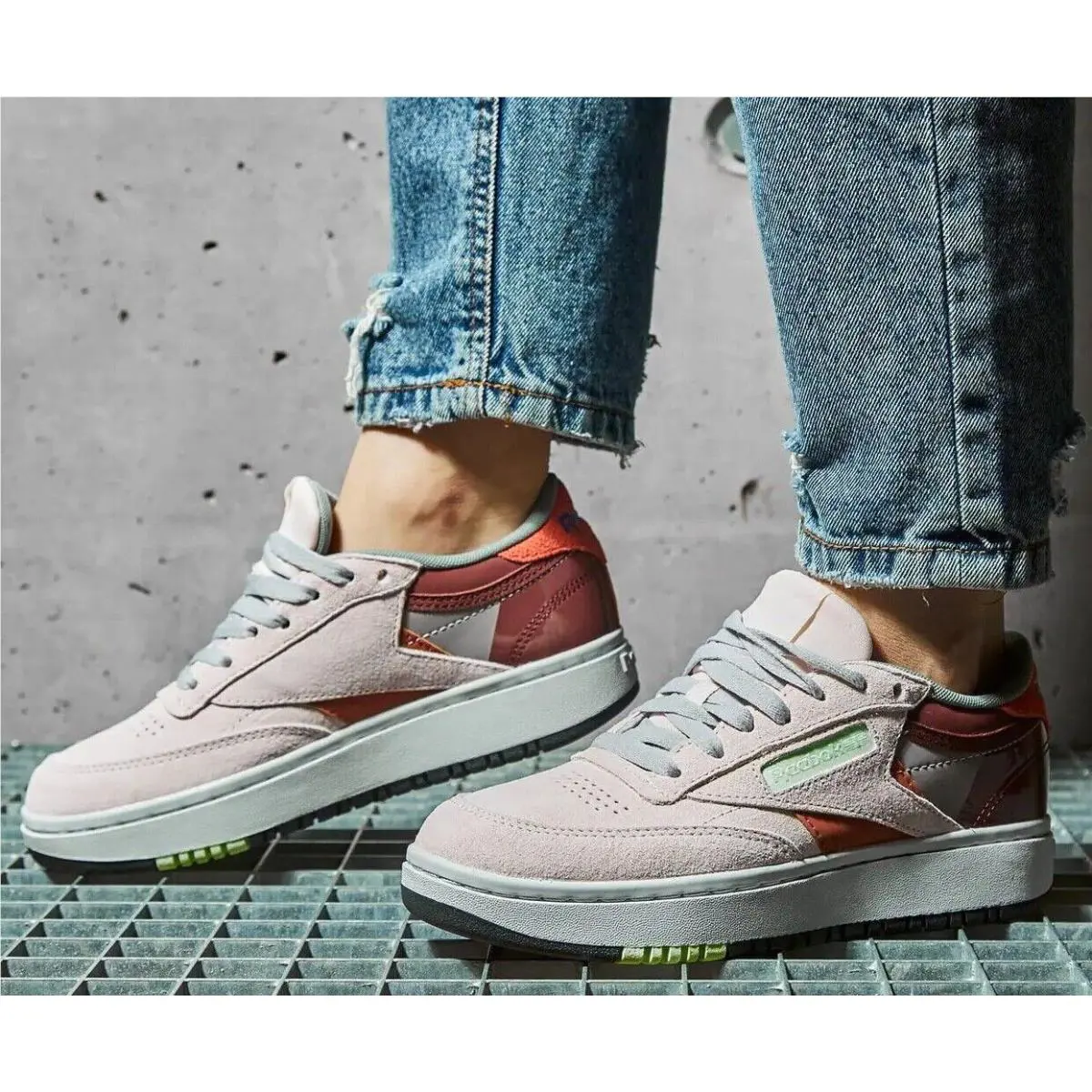 Reebok shoes - Reebok Club C Double - Club Double - FX3209 - White Orange Flare 12