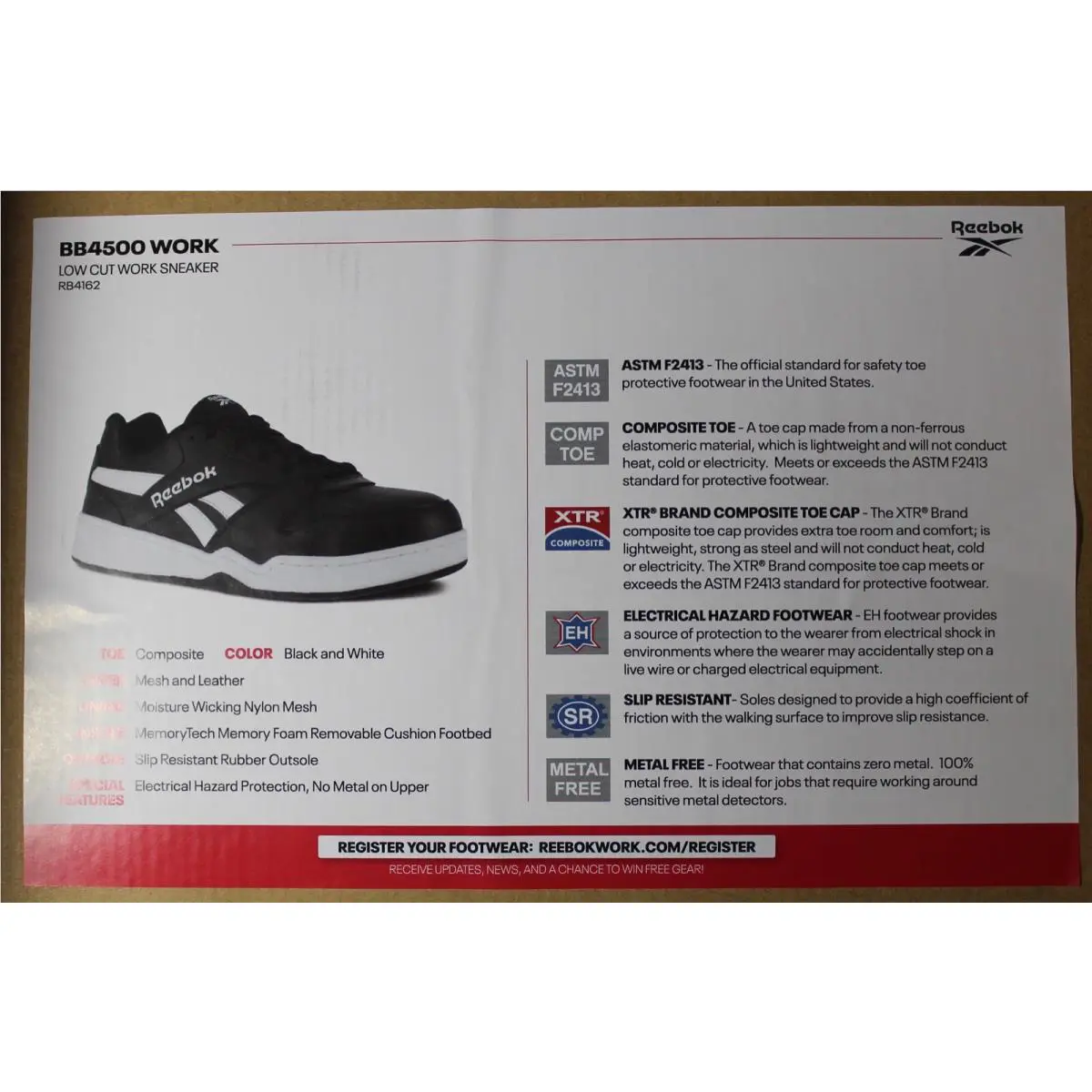 Reebok shoes - Reebok Work - Work - RB4162 - Black/White 4