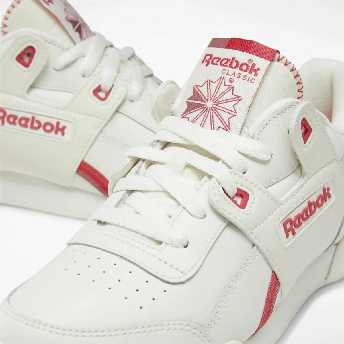 Reebok shoes - Reebok Workout Lo Plus - Workout Plus - Chalk/Pink/Red/Rose Dust 6