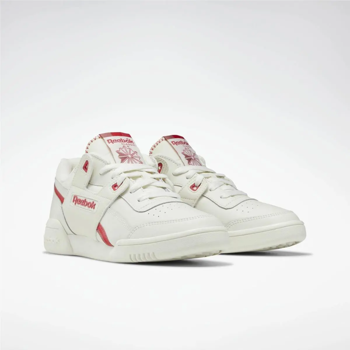Reebok shoes - Reebok Workout Lo Plus - Workout Plus - Chalk/Pink/Red/Rose Dust 10