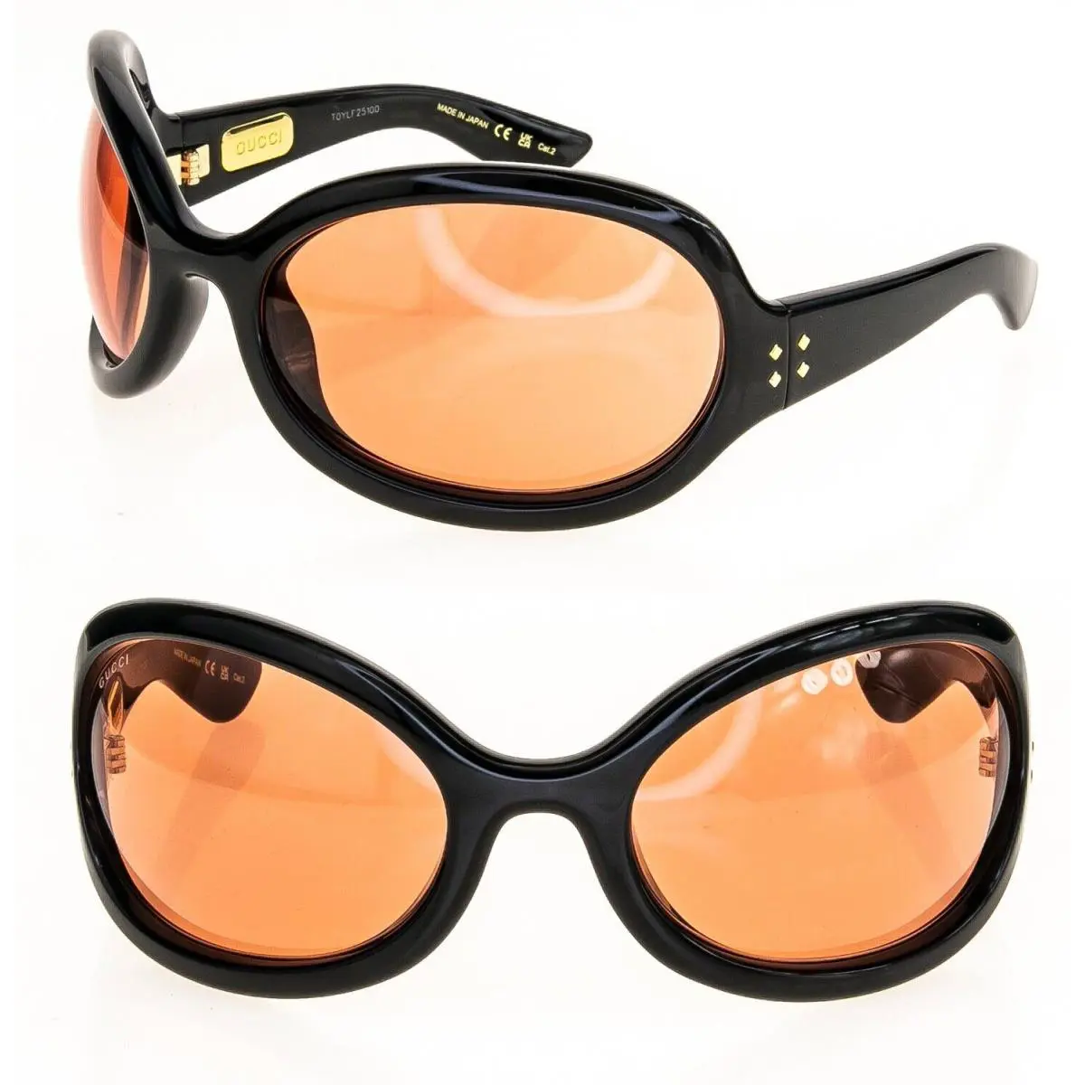 Gucci Black Red Unisex Angular Mask 1381 Chunky Bold Gg1381S Sunglasses 001