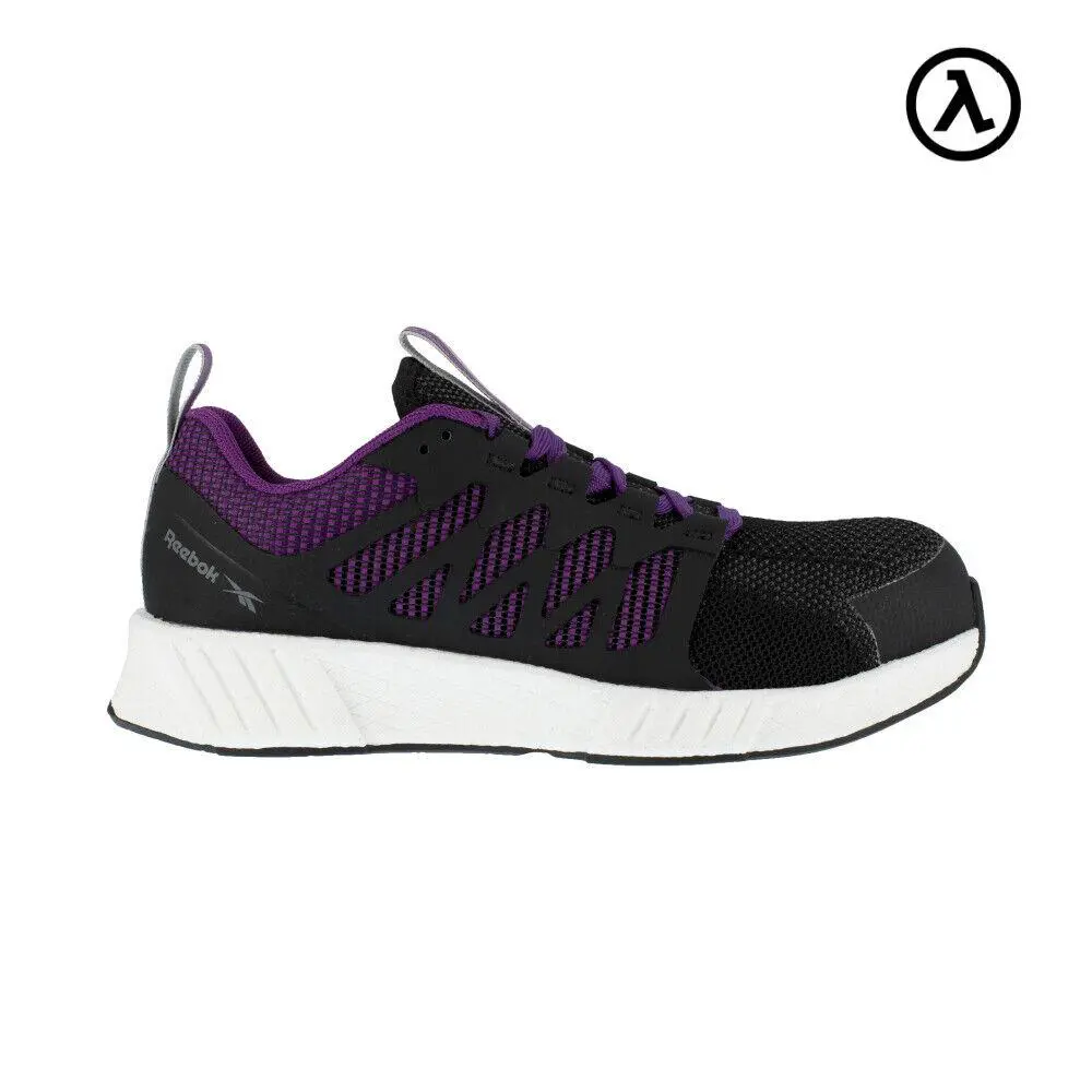 Reebok Fusion Flexweave™ Work Fusion Flexweave Work Women`s Athletic Shoe Black/purple Boots RB315 - Black and Purple