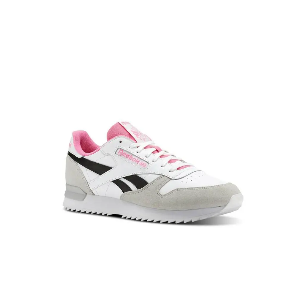 Reebok Classics Classic Leather Ripple Clip SU White/skull Grey/solar Pink - White/Skull Grey/Solar Pink