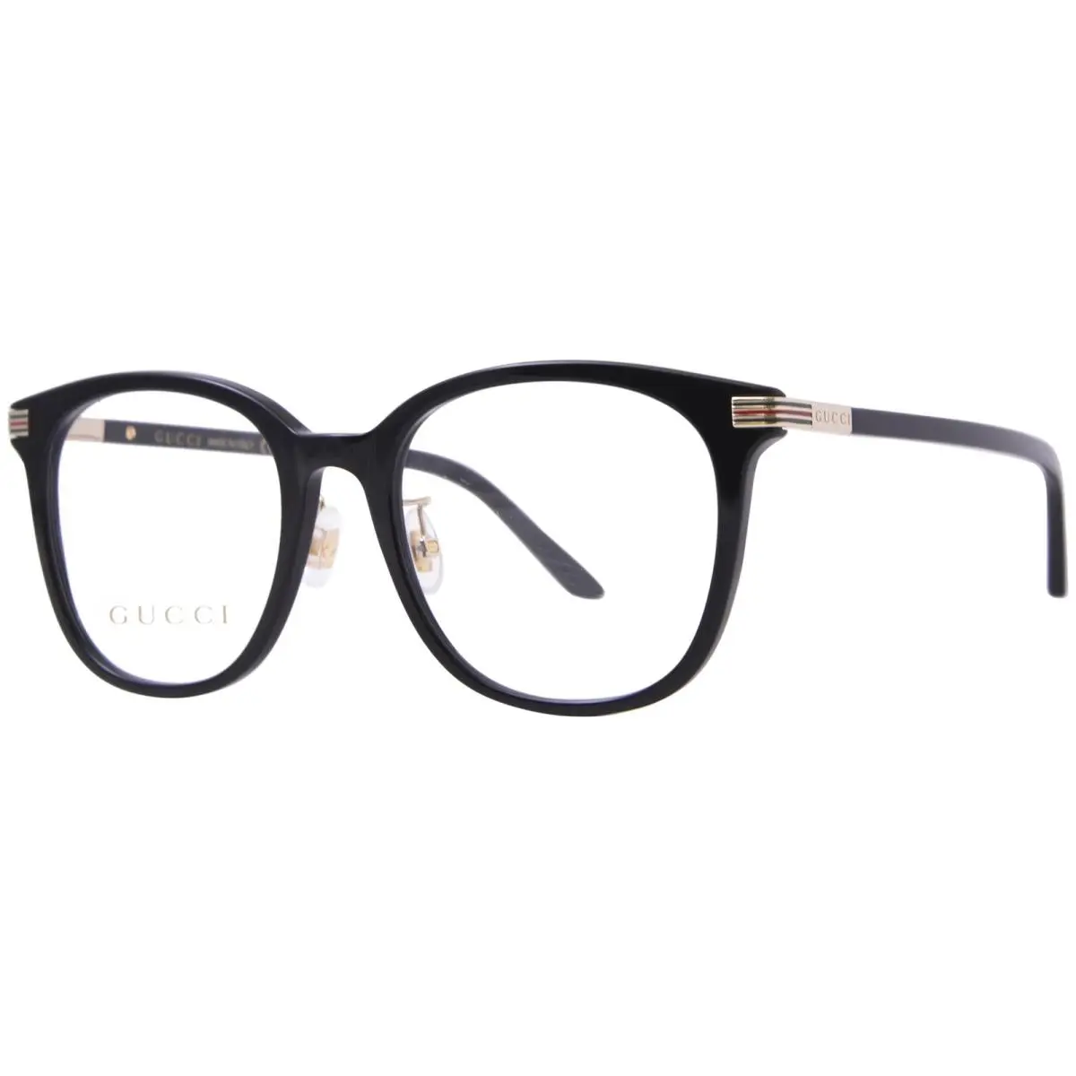 Gucci GG1453OK 001 Eyeglasses Women`s Black Full Rim Round Shape 53mm