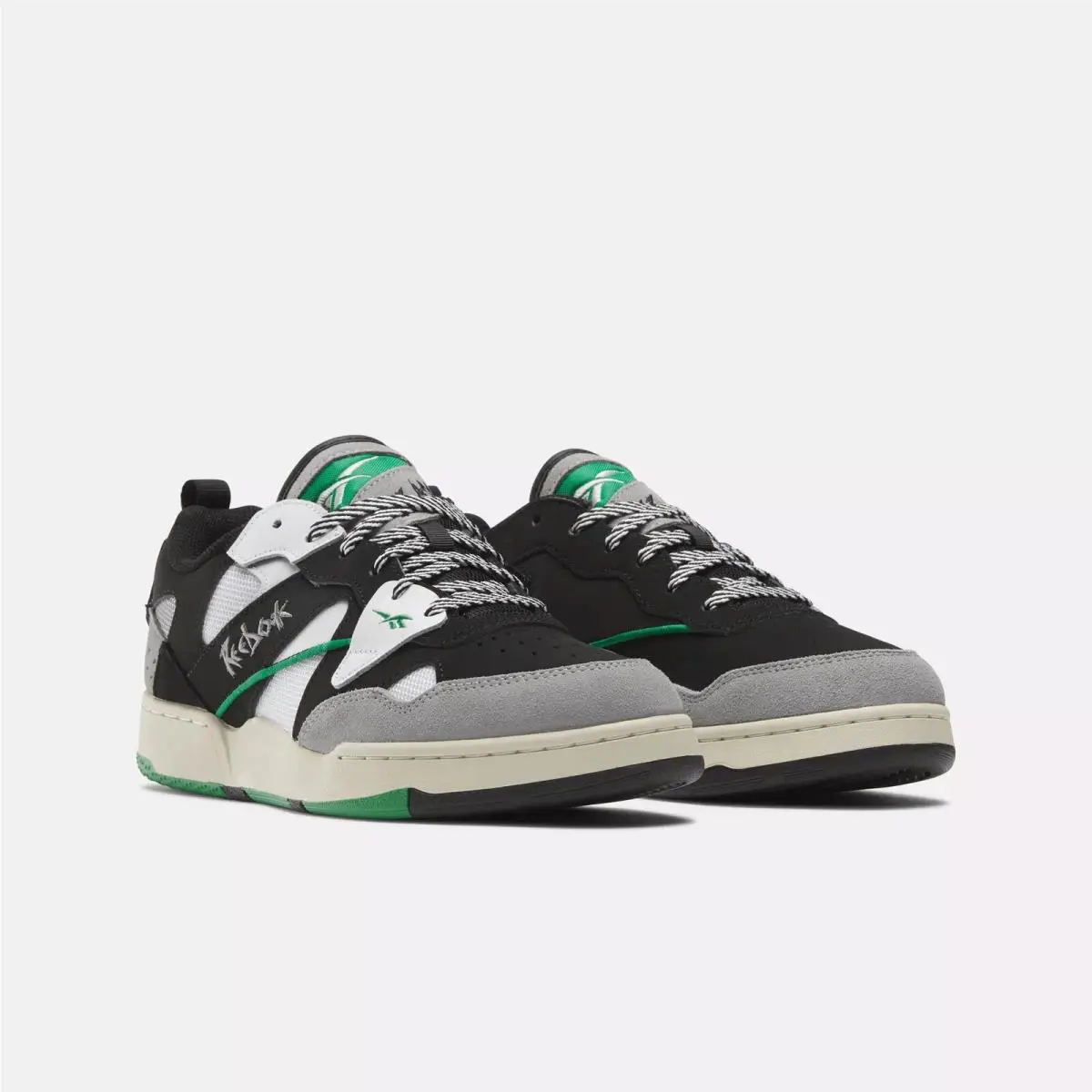 Reebok shoes - Black/White/Glengreen 0