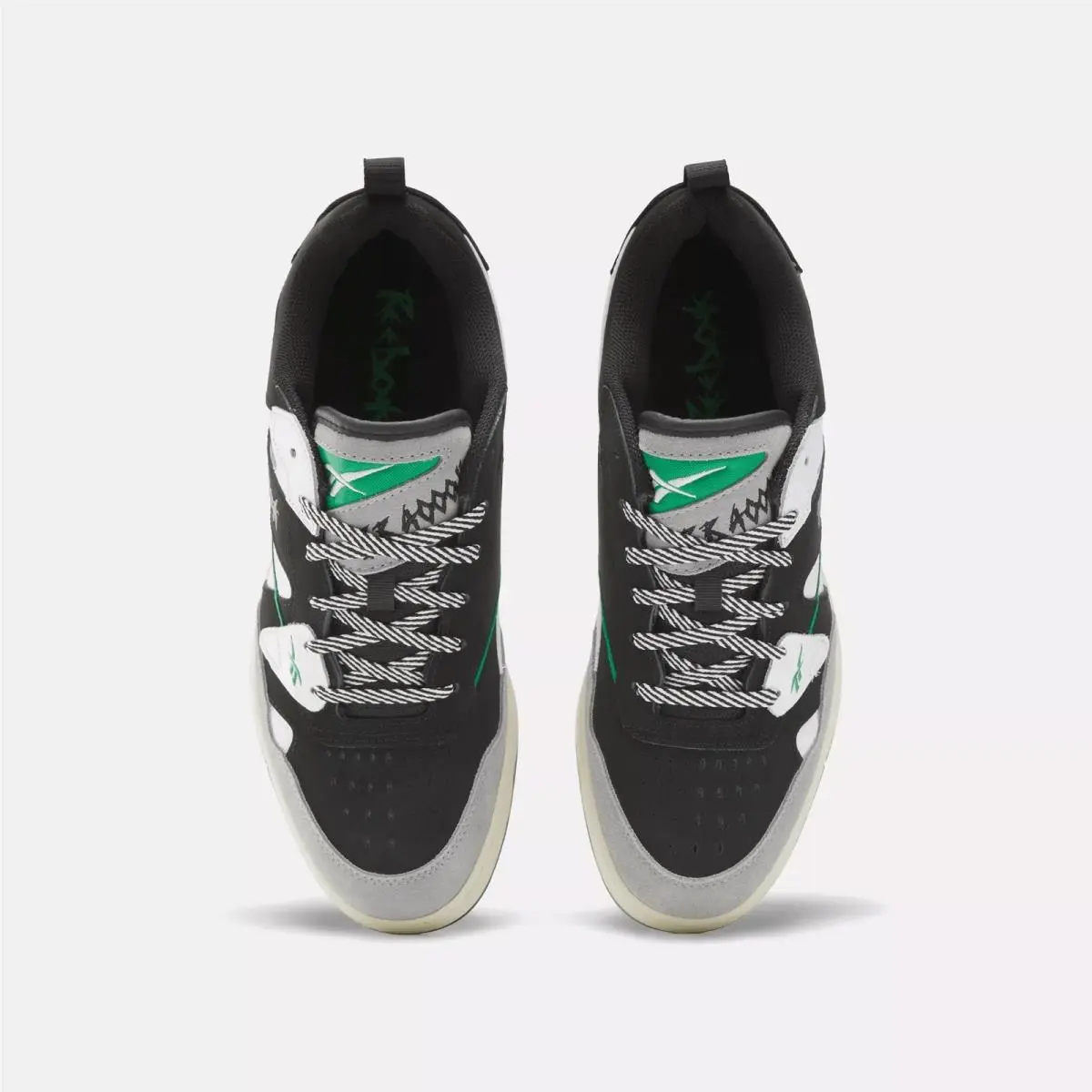 Reebok shoes - Black/White/Glengreen 8