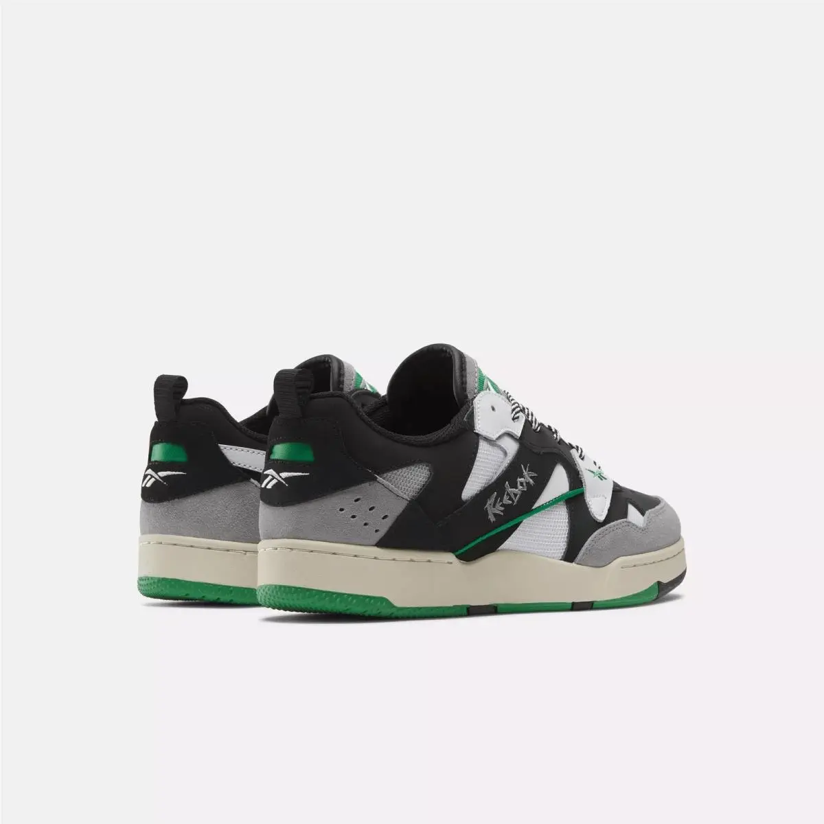 Reebok shoes - Black/White/Glengreen 6