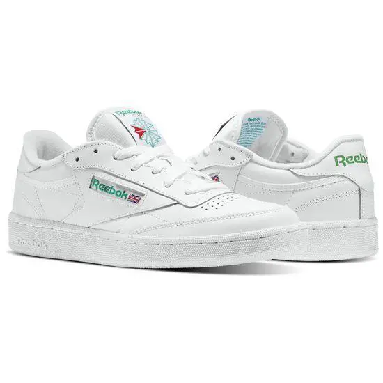 Reebok Club C 85 AR0456 White/green Leather Casual Men Shoes
