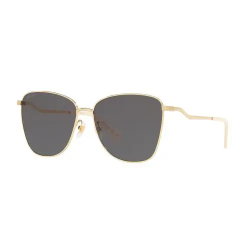 Gucci Women`s Gold Cream White / Gray Tinted Sunglasses - Frame: Gold & Cream White, Lens: Gray