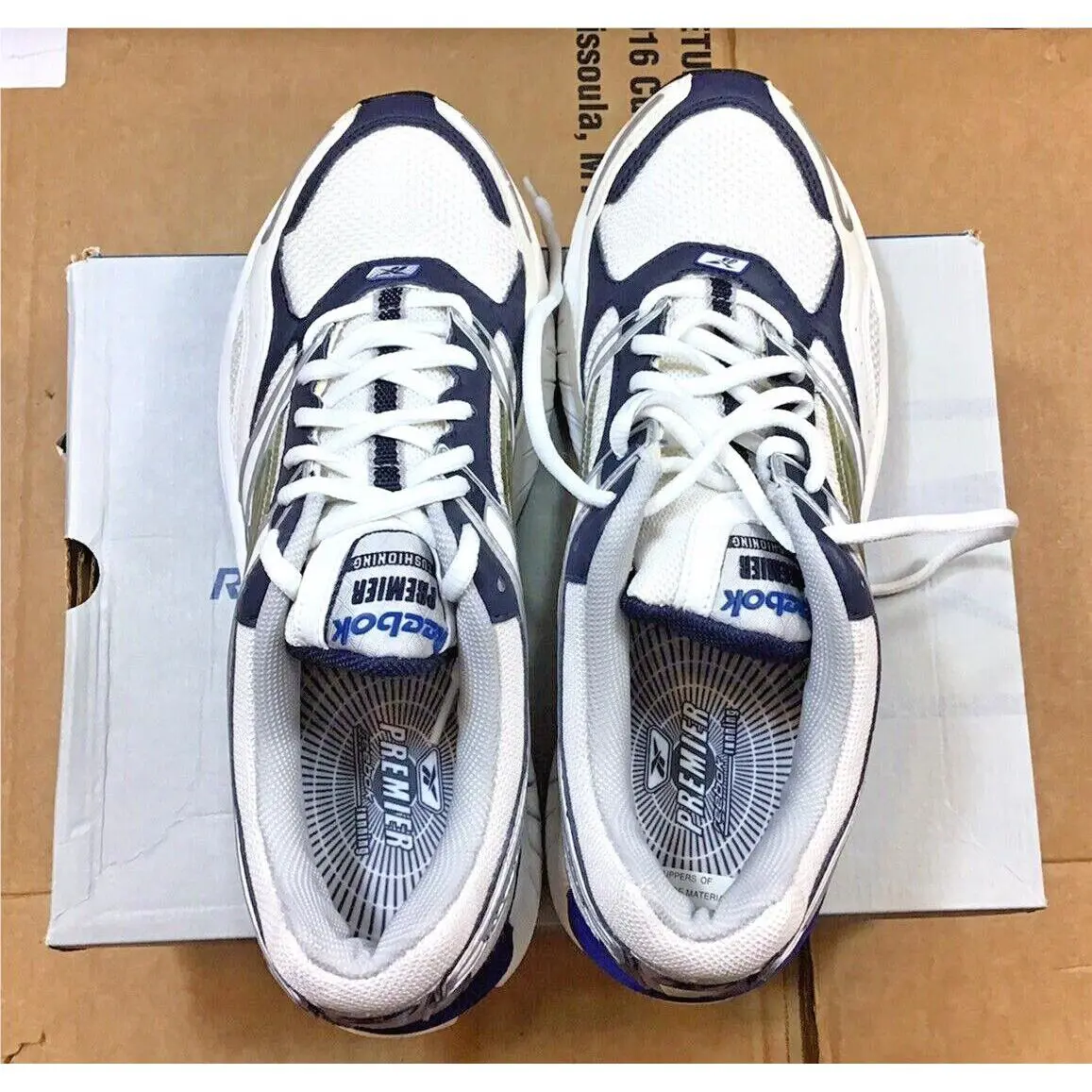 Reebok shoes - PB707PYE 1-172025 - White/Blue/Gray, Manufacturer: Blue / Gray /White 9