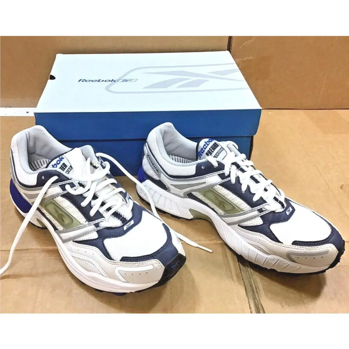 Reebok shoes - PB707PYE 1-172025 - White/Blue/Gray, Manufacturer: Blue / Gray /White 7