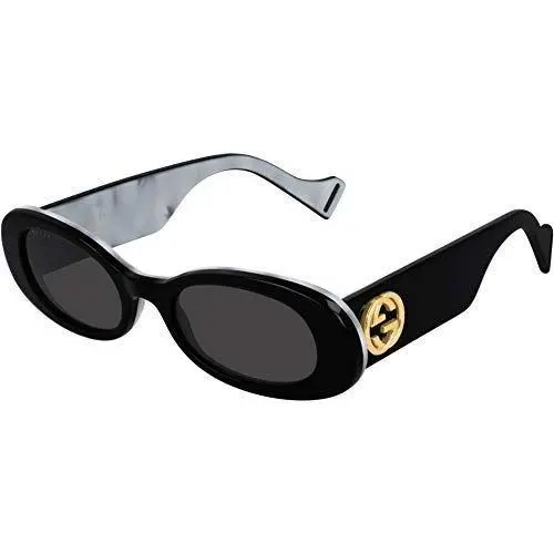 Women`s Fluo Narrow Acetate Sunglasses Bilayer Black/grey One Size by Gucci