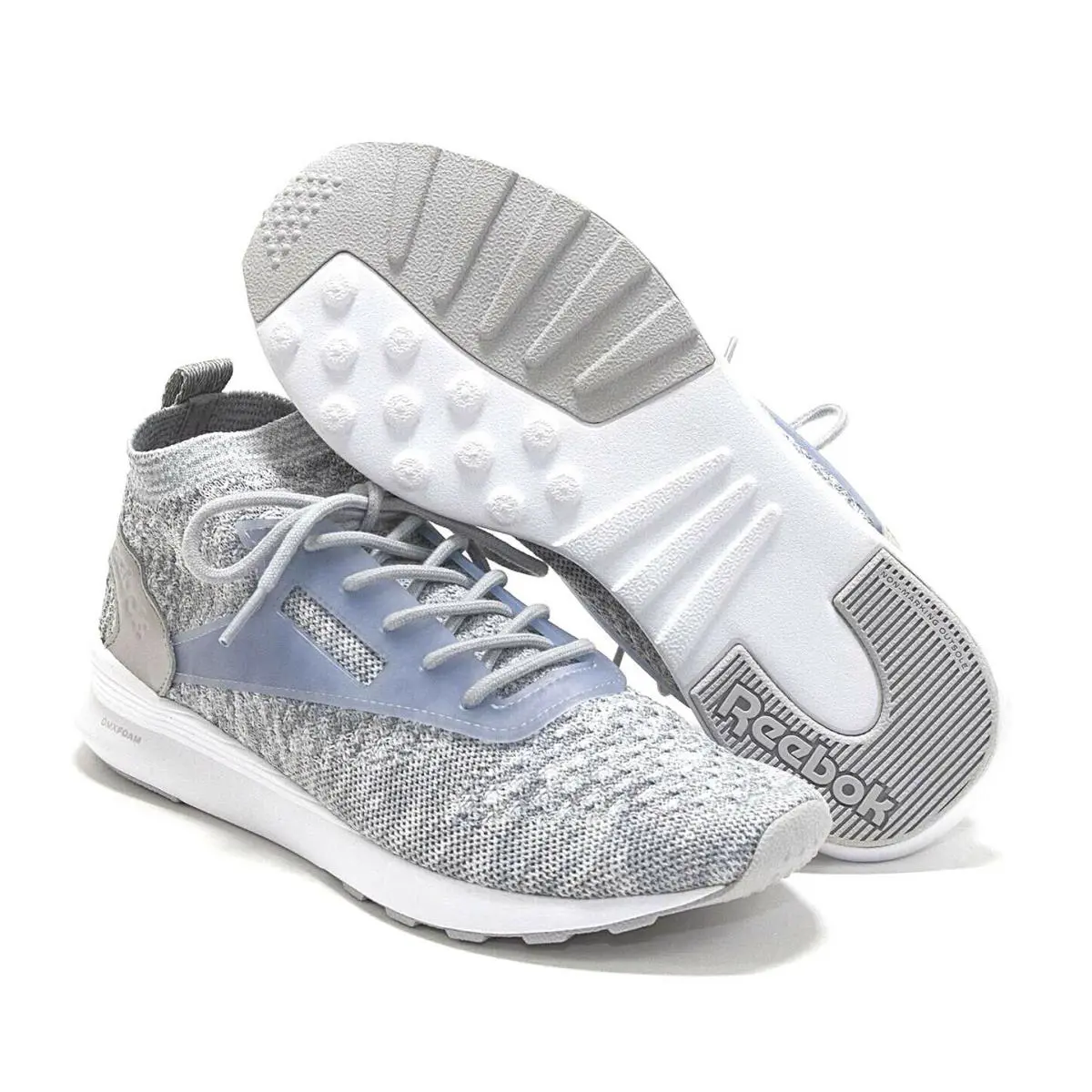 Reebok Zoku Runner Slip On Ultraknit Heather Grey Running Shoes Sneakers BD5488 - Gray