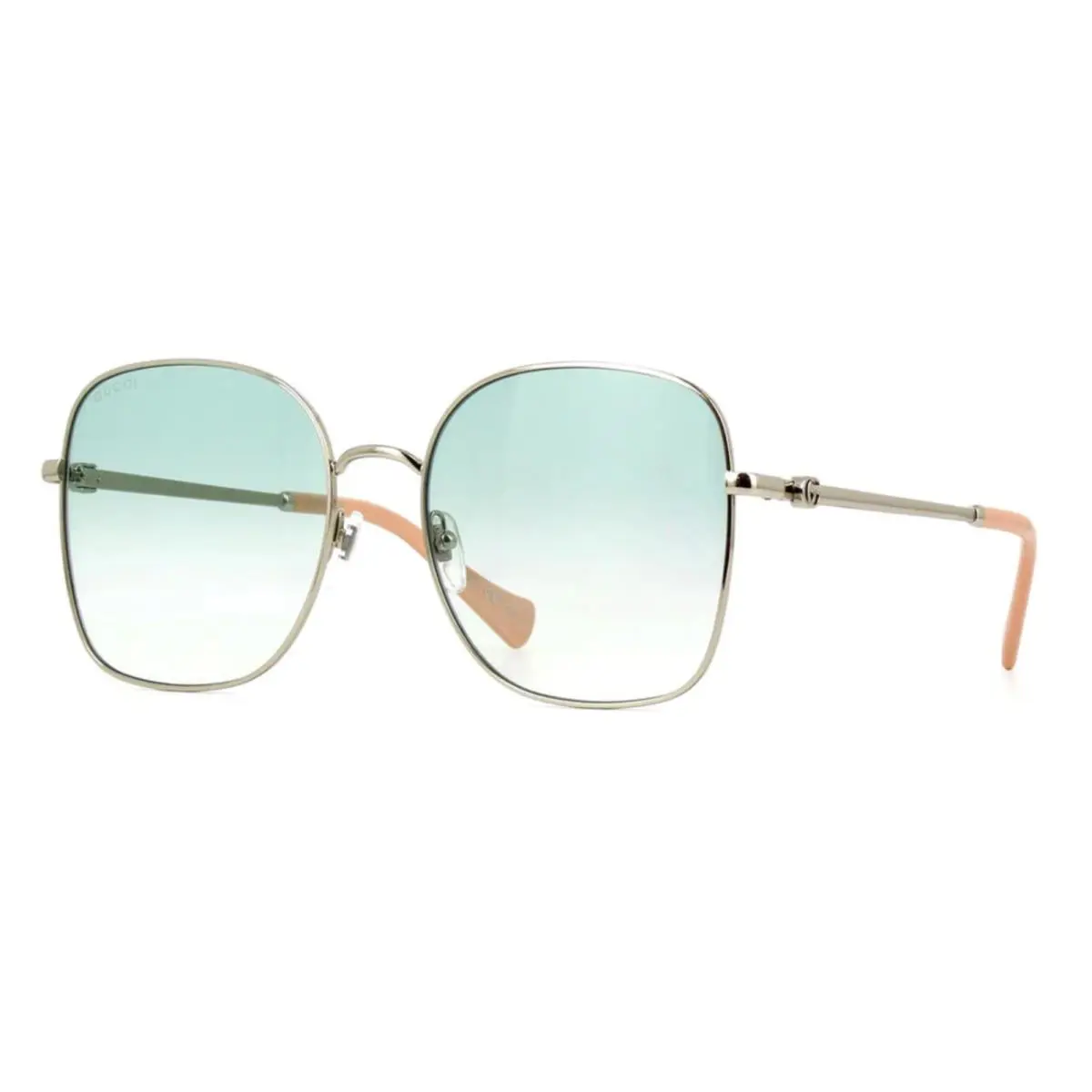 Gucci Women GG1143S-004 Silver Frame / Green Gradient Lens Sunglasses